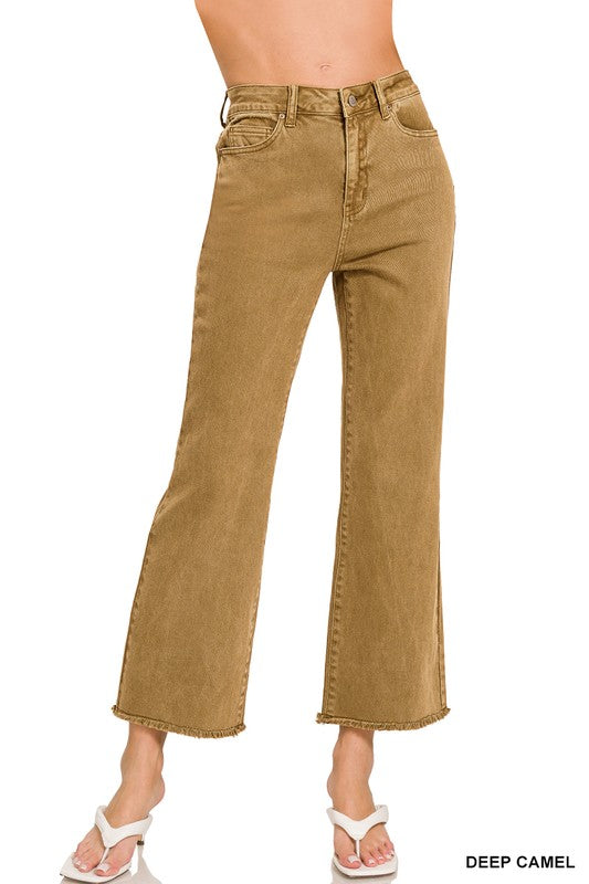 Kristen Washed Jeans - Deep Camel