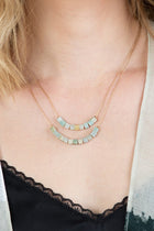Double Layer Cube Stone Necklace