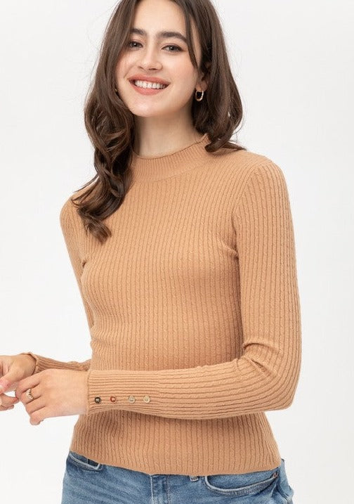 Ribbed Sweater - Camel