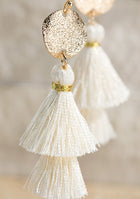 Disc and Tassel Earrings