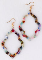 Multi-Color Acrylic Dangle Earrings