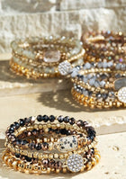 Brass & Glass Multi Bracelet