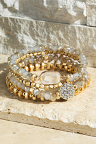 Brass & Glass Multi Bracelet