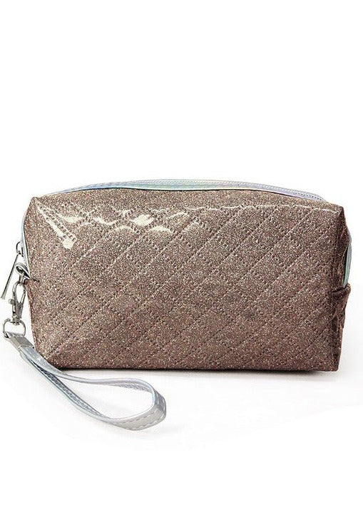Shiny Quilted Pouch - 3 Colors