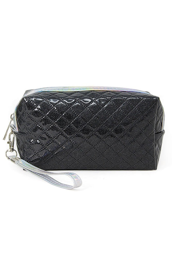 Shiny Quilted Pouch - 3 Colors