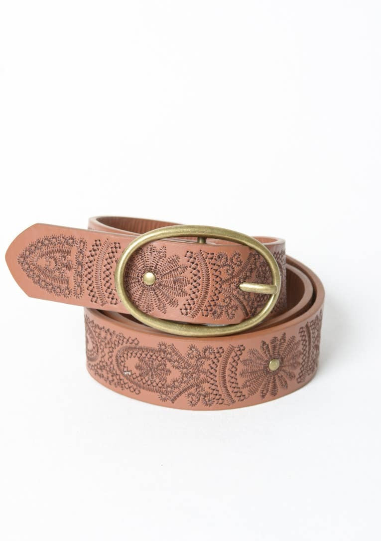 Floral Stitch Belt