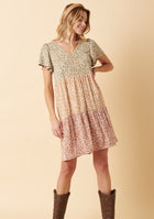 Tiered Colorblock Dress