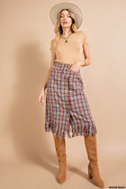 Tweed Plaid Skirt