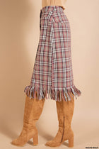 Tweed Plaid Skirt