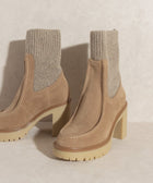 Platform Sweater Boot - Khaki