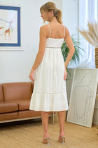 Pintuck Cotton Midi-Off White