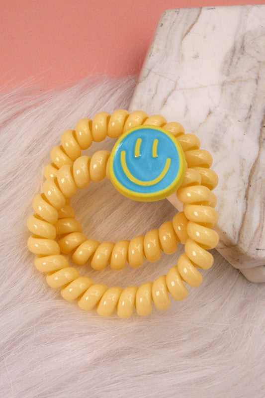 Smiley Coil Hair Tie Set