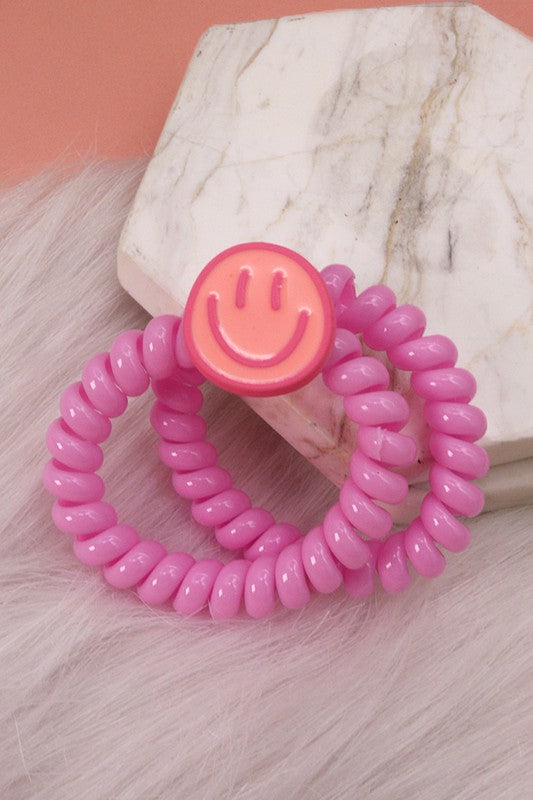Smiley Coil Hair Tie Set
