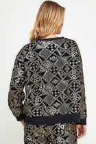 Sequin Velvet Crew Neck