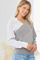 Blouse and Sweater Mixed Top