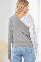 Blouse and Sweater Mixed Top