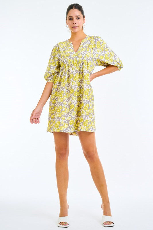 Puff Sleeve Babydoll Dress
