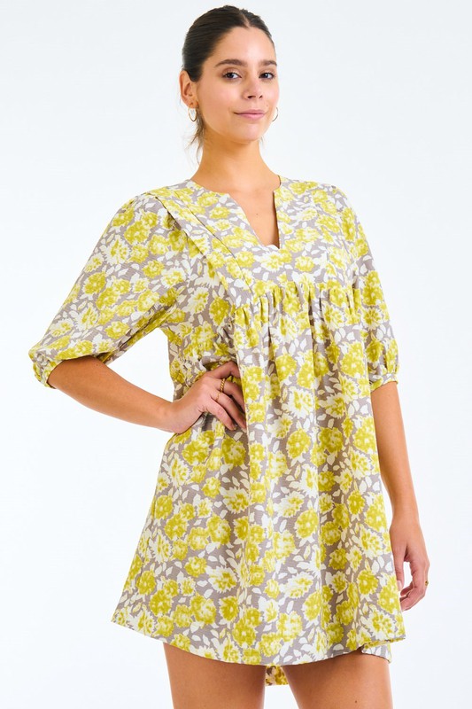 Puff Sleeve Babydoll Dress