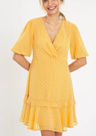 Pom Pom Dot Print Dress