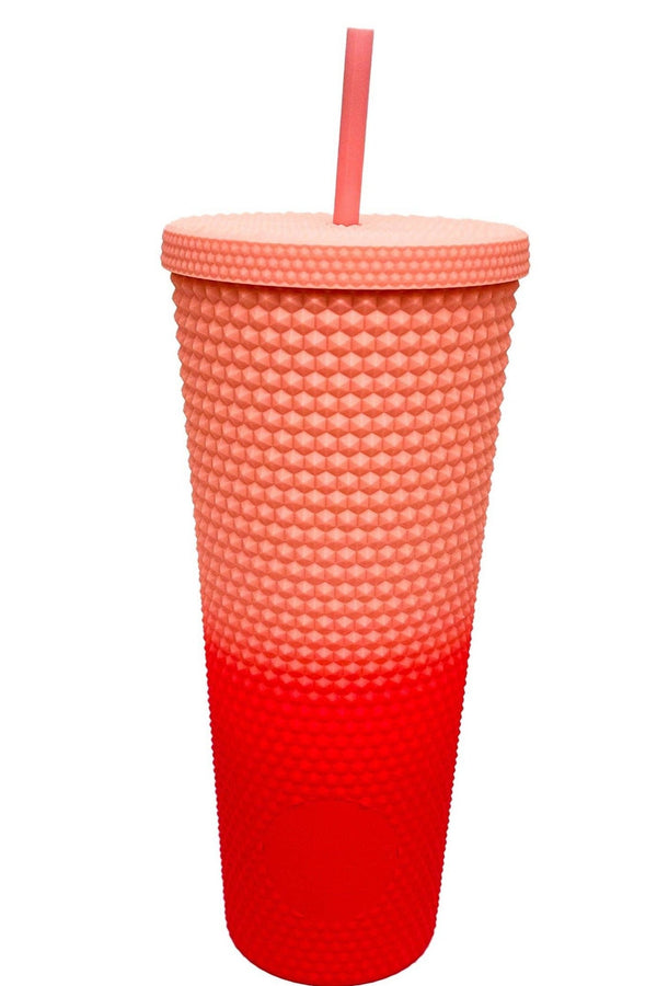 Ombre Studded Tumbler - Pink