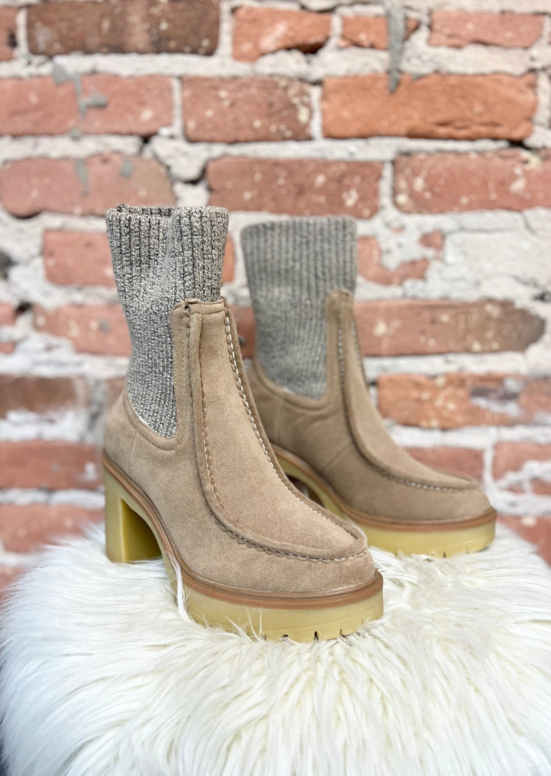 Platform Sweater Boot - Khaki