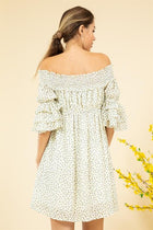 Off Shoulder Dainty Floral Dress