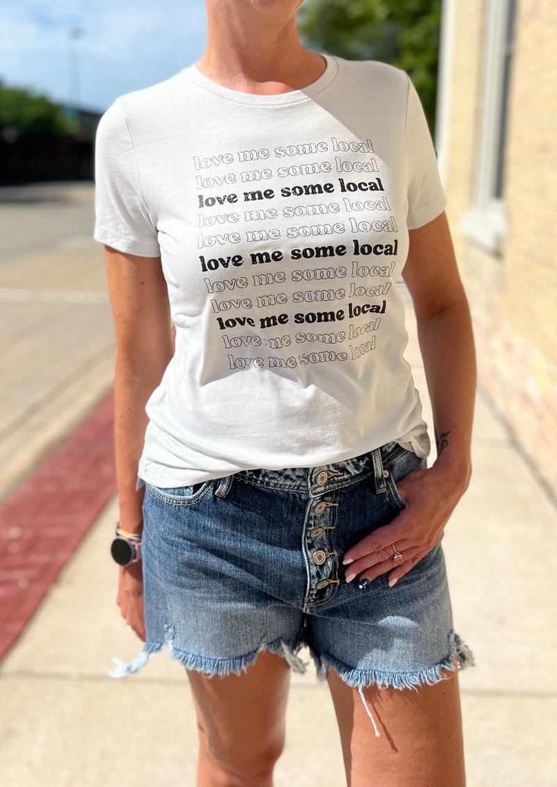 Love Me Some Local -Stone Short Sleeve Tee