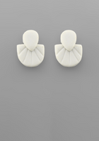 Polymer Clay Teardrop/Shell Earrings