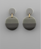 Gradation Clay Earrings-Various Colors
