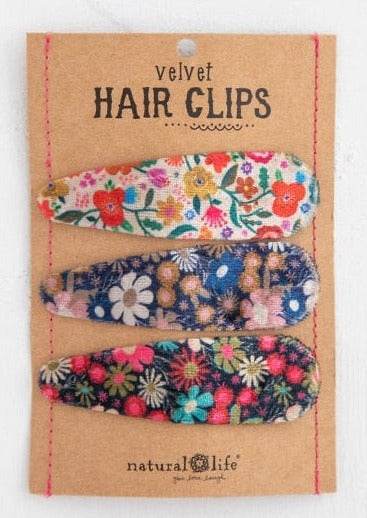 Velvet Hair Clips-Set of 3