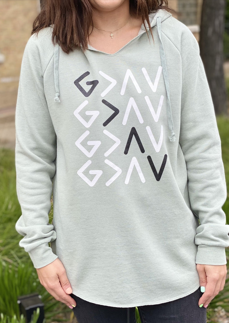 God Is Greater than the Highs & Lows - Mint Hoodie