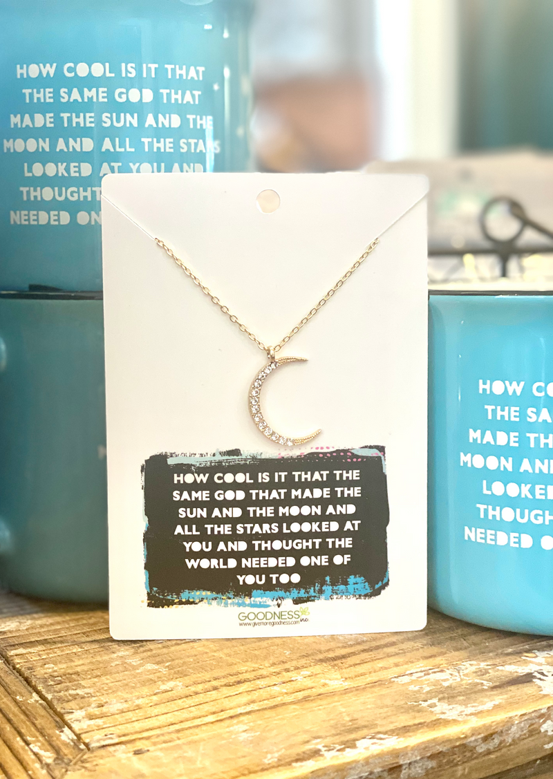 How Cool Is God Necklace - Moon