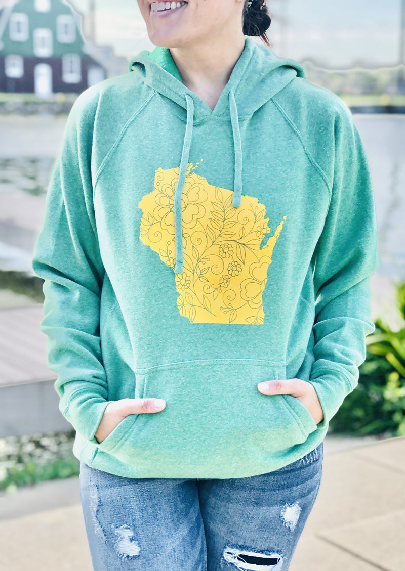 Wisconsin - Green Hoodie