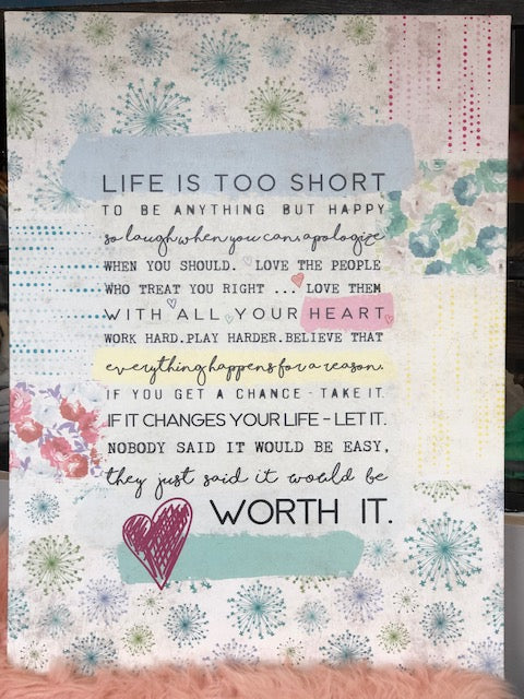 Worth It Canvas- 30 x 40
