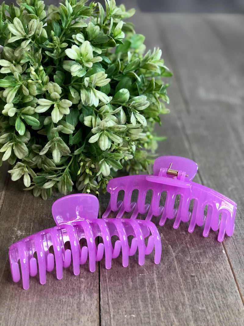 Glossy Rounded Claw Clip - 6 Colors