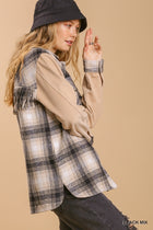 Twill Plaid Fringe Shacket