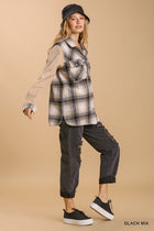 Twill Plaid Fringe Shacket