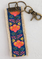 Embroidered Key Fob-Blue