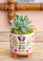 Mini Artisan Planter - Folk Floral
