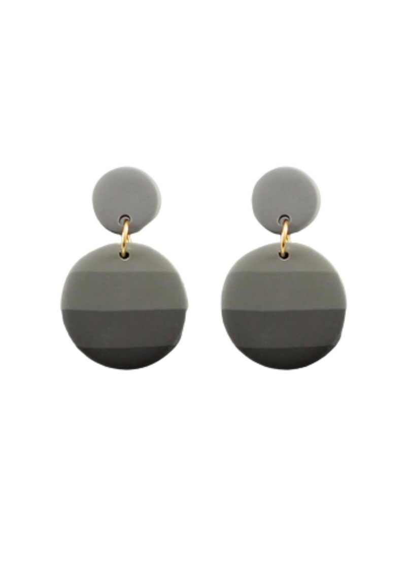 Gradation Clay Earrings-Various Colors