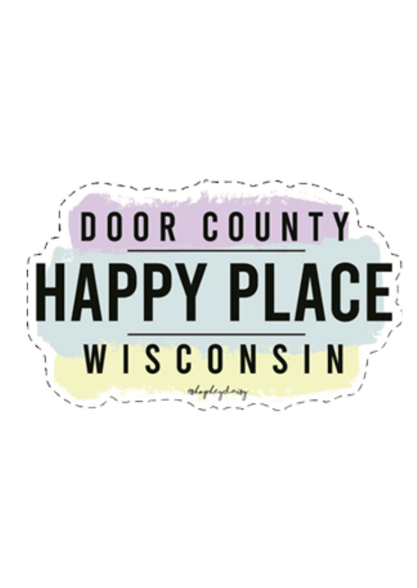 Door County Happy Place Sticker