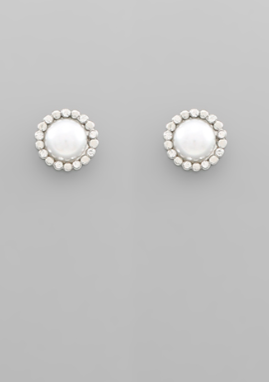 Pearl Crystal Studs