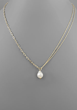Pearl Double Chain Necklace