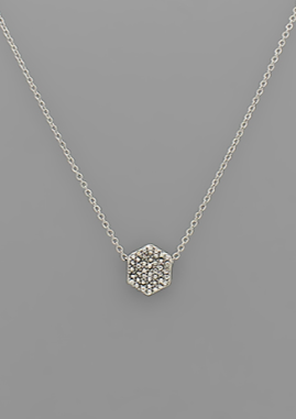 Crystal Hexagon Necklace