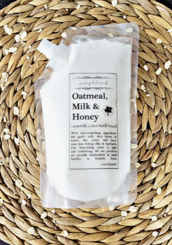 20 oz Goat Milk Lotion Refill - Oatmeal Milk & Honey