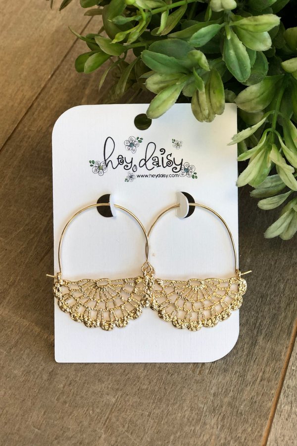 Crochet Wedge Earrings - 2 Colors