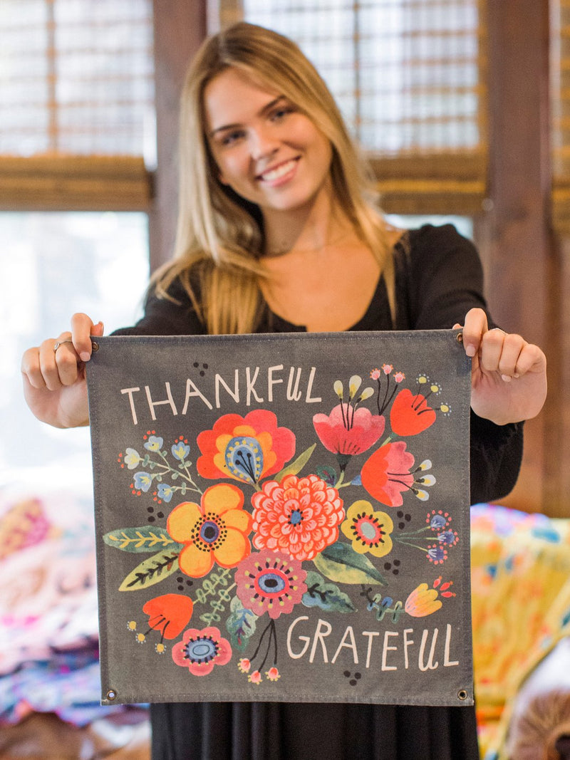 Canvas Tapestry-Thankful & Grateful