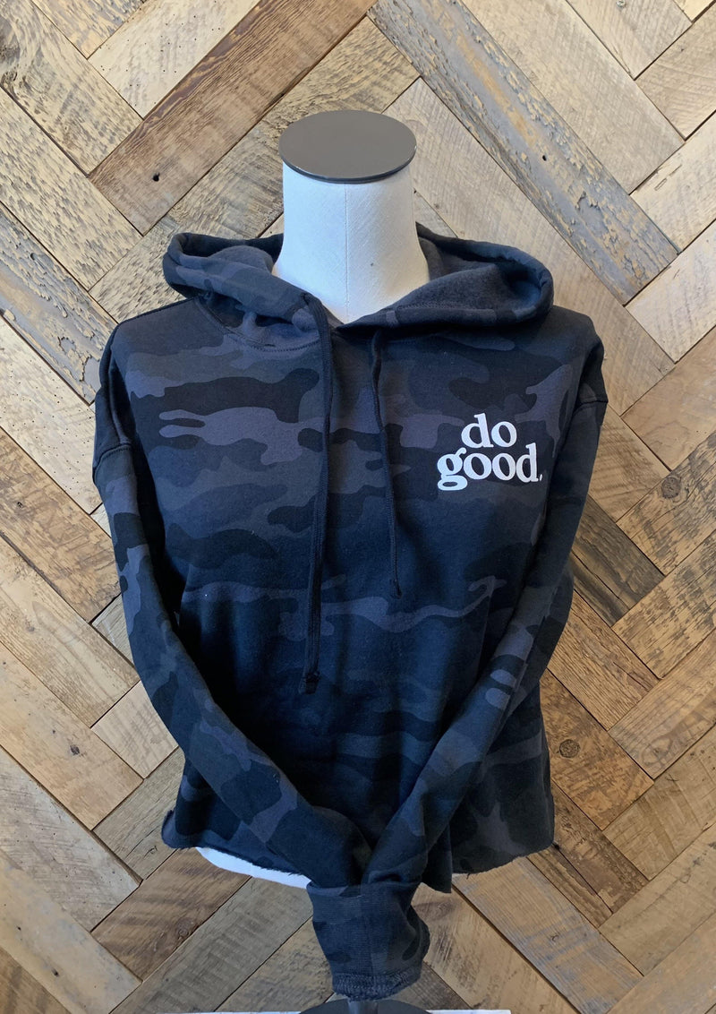 Do Good Camo Cropped Hoodie